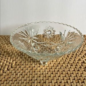Elegant Clear Glass Decorative Bowl